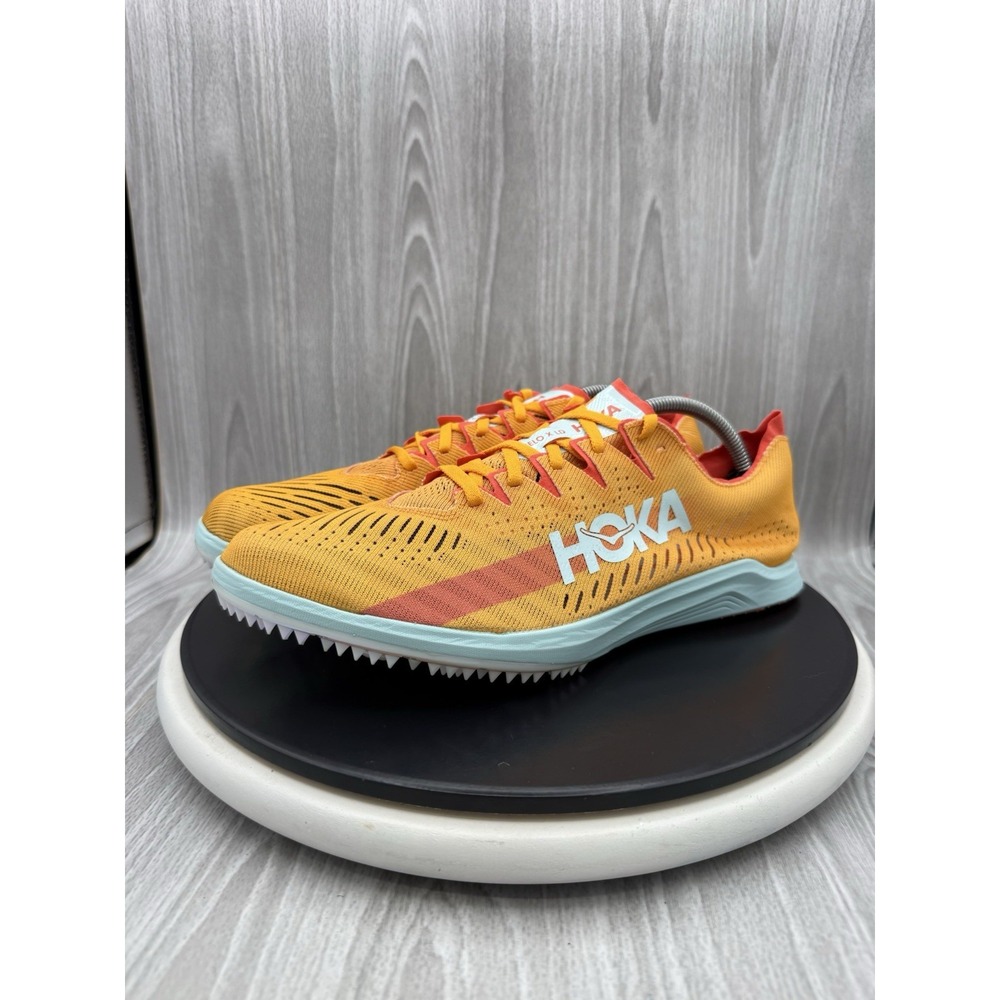 HOKA Cielo X LD Mens Size 12 Orange Track Field Shoes Spikes 1123097-RYCM NEW